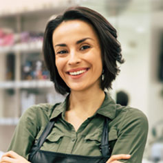 Female Cosmetologist smiling